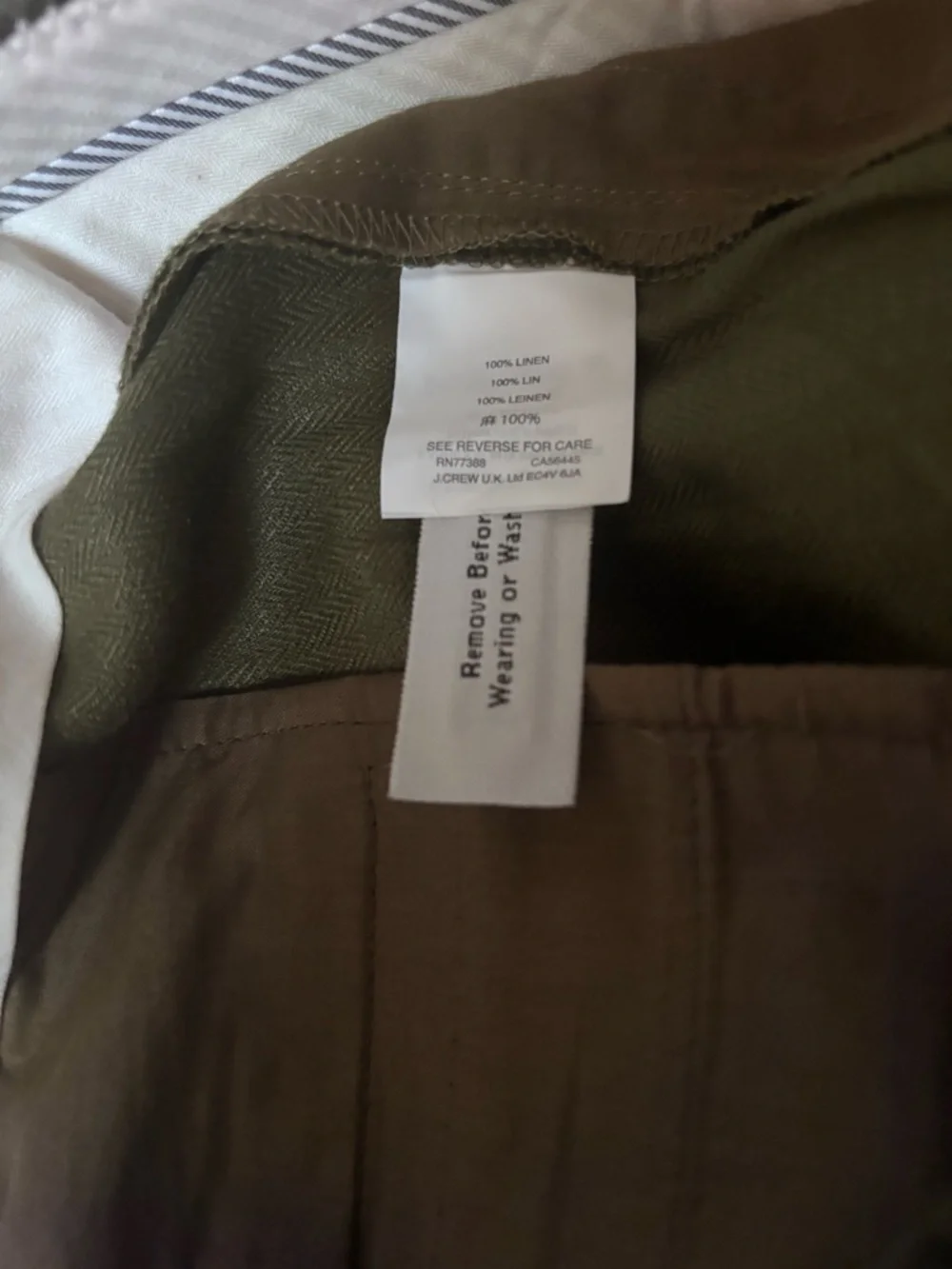 J. Crew Women’s Olive Linen Dress  Pants - Picture 5 of 5